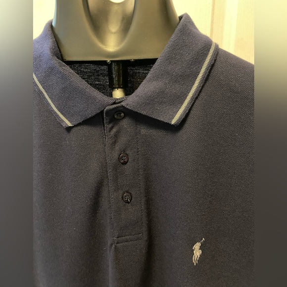 Ralph Lauren Dark Blue Polo with Embroidered Logo - Picture 3 of 7